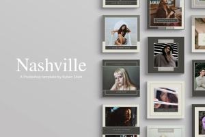 时尚模特摄影主题社交媒体贴图模板 Nashville Social Media Templates