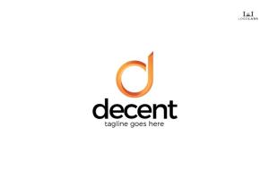 简单、光滑、奢华的字母D Logo  Decent – Letter D Logo