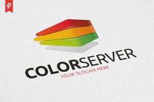 多彩服务主题Logo模板 Color Server Logo