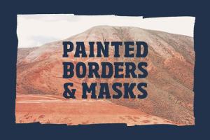 手绘装饰元素粗糙边缘框图形 Grunge Border Edges – Hand Painted