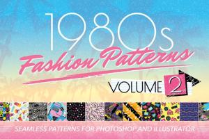 1980s年代复古时尚纹理 Cool 1980s Seamless Patterns Vol 2