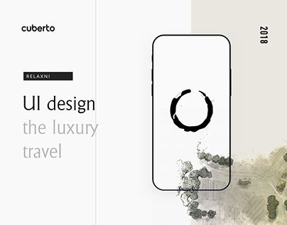 Luxury travel mobile app interface