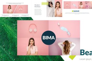 女性时尚品牌策划PPT幻灯片模板 BIMA Powerpoint Template