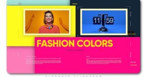时尚色彩优雅幻灯片特效AE模板 Fashion Colors Elegance Slideshow