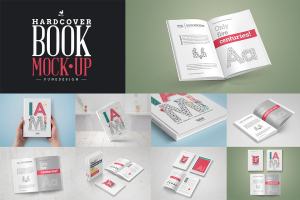 精装图书展示样机 Book Mock-Up Set / Hardcover Edition