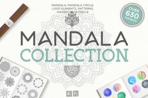 佛教曼荼罗图案集合（630种元素） Mandala Collection [630 Elements]Pro