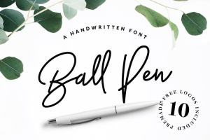 圆珠笔手写英文字体 Ball Pen Handwritten Font