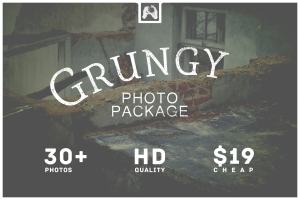 废墟萧条景象高清照片素材 Grungy Photo Pack