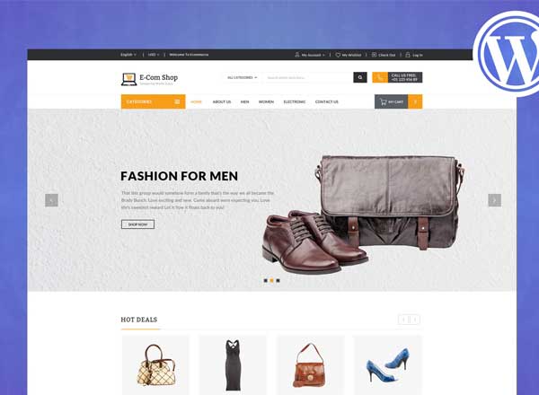 外贸网店/电子商务 WordPress 主题 eCom – Responsive WooCommerce WordPress Theme