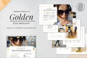 金箔奢华装饰博客贴图模板 GOLDEN | Blog Media Kit