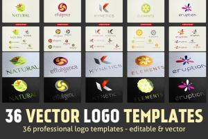 36个惊艳的矢量Logo模板  36 Vector Logo Templates