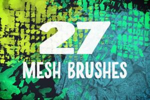 网孔/网眼/网状图案纹理PS笔刷v1 Mesh Brush Pack Volume 1