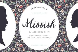 英文美术书法字体 Missish Calligraphy Font