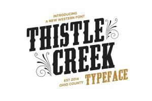 复古的西式风格英文字体  Thistle Creek Font