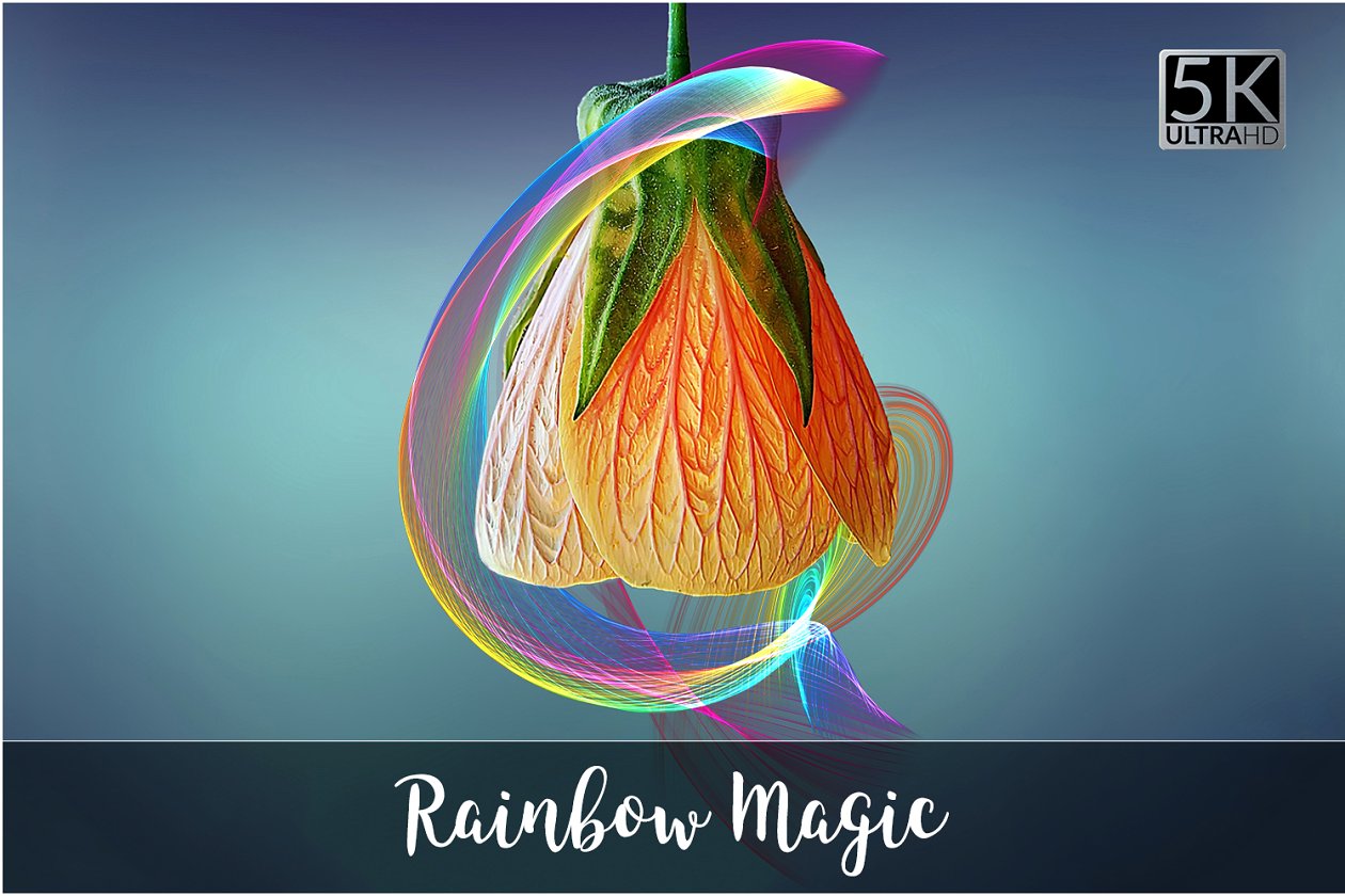 5K高清分辨率魔法彩虹叠层 5K Rainbow Magic Overlays