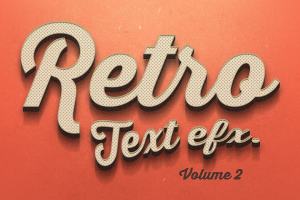 复古文本图层 样机v2 Vintage Text Effects Vol.2