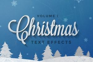 圣诞节主题文本图层样式v1 Christmas Text Effects Vol.1