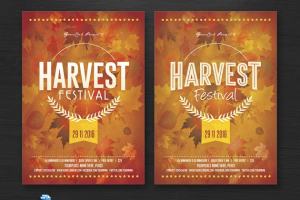 收获感恩节传单海报模板 Harvest Festival Flyer
