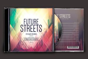 未来街道音乐CD封面模板 Future Streets CD Cover Artwork