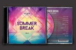 夏日节奏音乐CD封面模板 Summer Break CD Cover Artwork