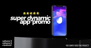 iPhone X/iPhone 8/Android 三合一APP UI演示动态样机AE模板2 Super Dynamic App Promo