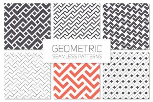 规则几何图案无缝纹理集 Geometric Seamless Patterns Set 3