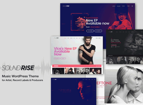 音乐与艺术 WordPress 主题 SoundRise – Music and Artist WordPress Theme