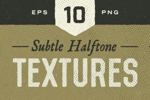 10款高分辨率细微半色调纹理 Subtle Halftone Textures
