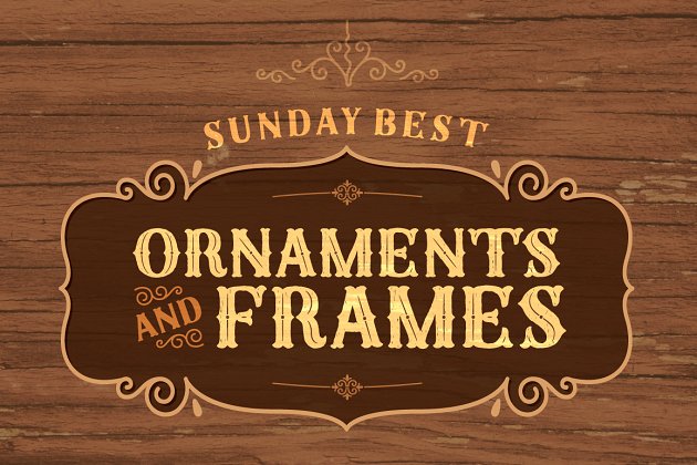 星期日最佳装饰框架素材包 Sunday Best Ornaments and Frames