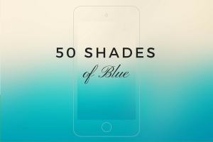 50款蓝色色调渐变配色背景 50 shades of Blue
