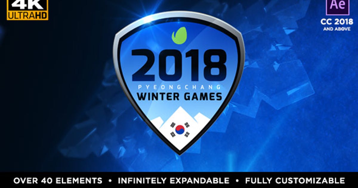 2018届冬季运动会直播节目制作AE模板 2018 Winter Games – PyeongChang