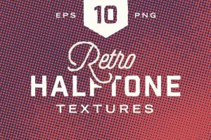 复古半色调圆点波点纹理 Retro Halftone Textures