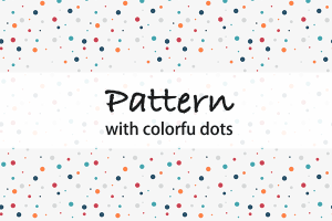 随机彩色点点纹理背景 Pattern with colorful dots