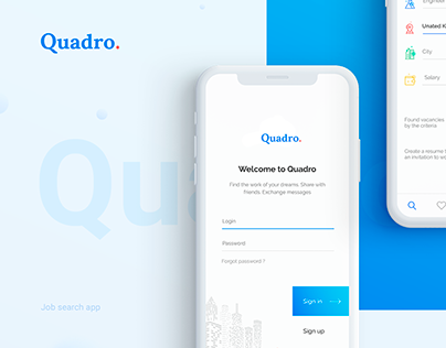 Quadro. App for search job