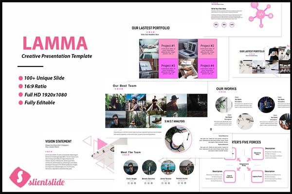 LAMMA业务演示特色ppt模板