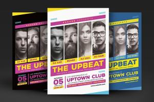 音乐派对音乐俱乐部活动海报传单模板 Upbeat Music Party Flyer