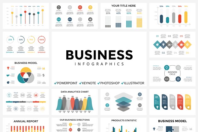 商务项目数据信息图表展示模板 BUSINESS – Free Updates