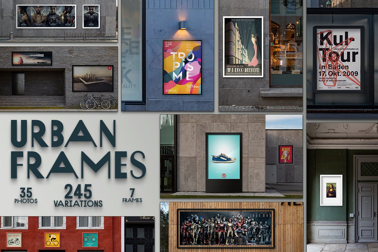 城市海报艺术品广告样机模板合集 Urban Frames