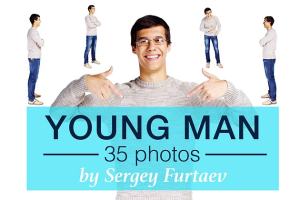 戴眼镜阳光男孩高清照片素材 35 photos of young man