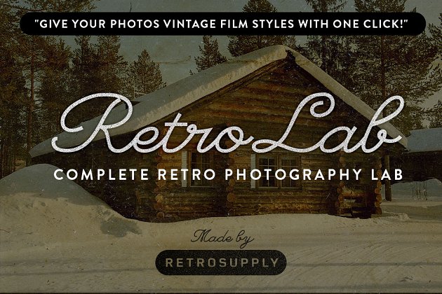 复古怀旧照片效果生成PS动作 RetroLab – Retro Photo Lab