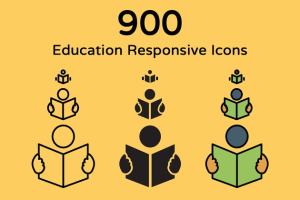 900枚教育主体ico图标素材 900 Education Responsive Icons