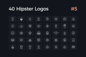 40个多用途时髦Logo模板V.5 40 Hipster Logos Vol. 5
