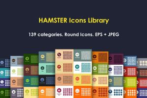 圆形矢量图表大礼包[139个类别] HAMSTER Round Icons Library