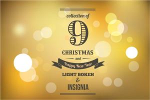 9个圣诞节灯光背景及Logo背景 9 Light Bokeh & insignia backgrounds