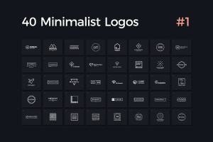 40款多用途的极简Logo模板V.1 40 Minimalist Logos Vol. 1