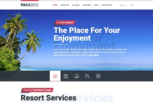热带海岛旅游天堂旅游主题Joomla主题模板 Hot Paradise