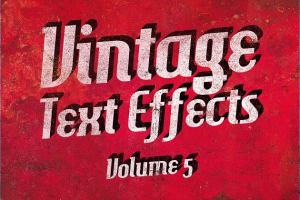 复古做旧风格文本图层样式v5 Vintage Text Effects Vol.5