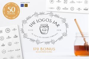 优雅艺术类Logo模板 Jar of Logos – 50 Logo Templates