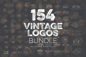 154款复古Logo标志模板大合集 154 Vintage Logos Bundle Vol.3