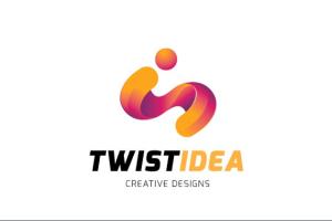 一个扭曲的想法Logo模板  Twist Idea